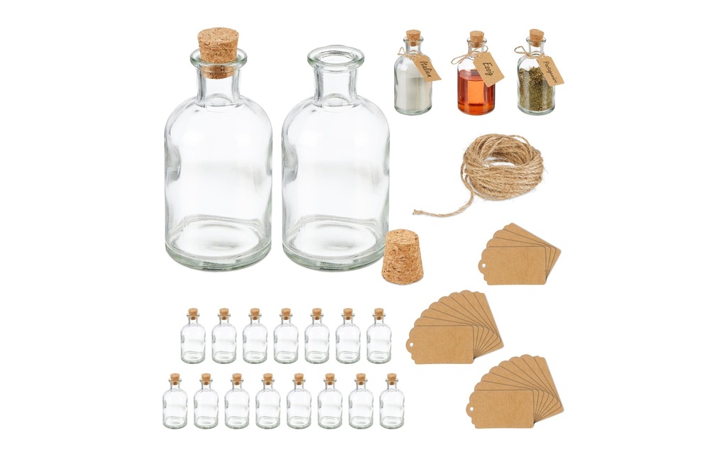 relaxdays Bouteilles pour conserves 125 ml, 20 Pièce/s