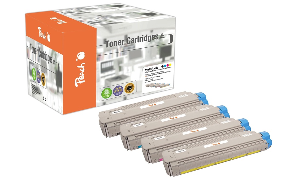 Peach Kits de toner OKI MC860-Series BK, C, M, Y