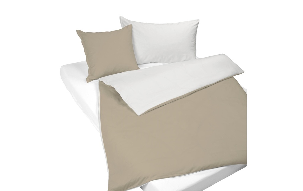 Nobilium Taie d’oreiller Mia 50 x 70 cm, Ivory/Taupe