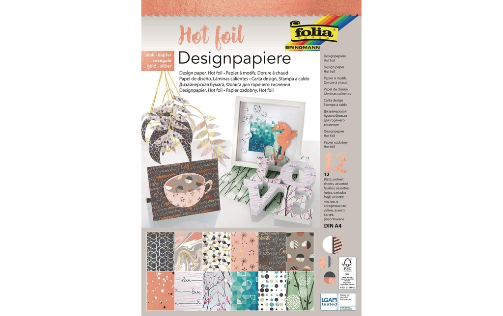 FOLIA Boc papier design Hotfoil III (12 pces)