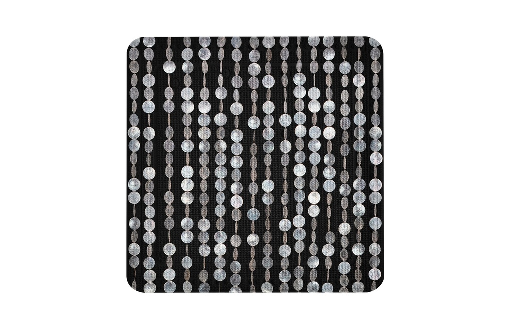 Kleine Wolke Tapis de douche Perla 55 x 55 cm, Noir/Blanc