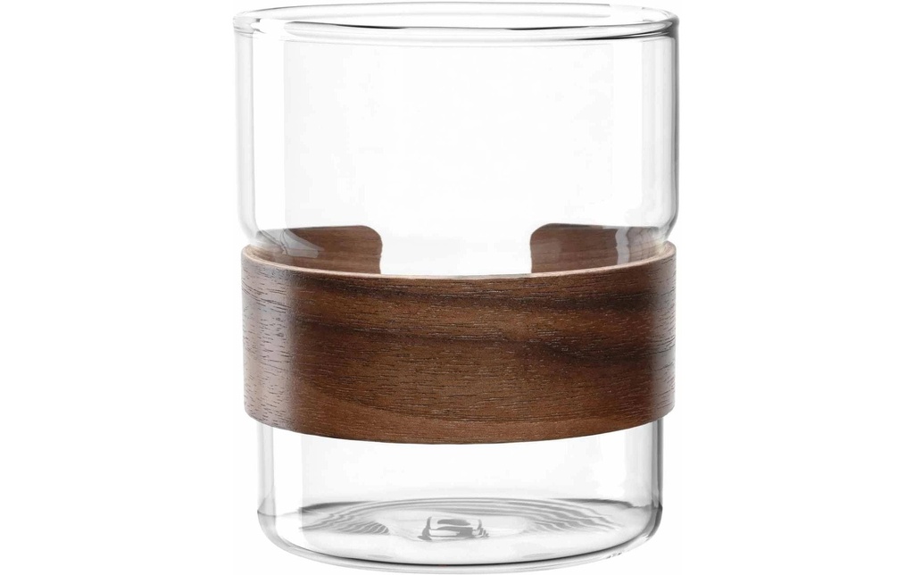LEONARDO Verre à cappuccino Novo Legno 430 ml, 2 pièces, Transparent