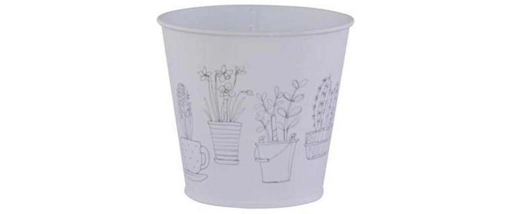 Dameco Cache-pot Rond Blanc