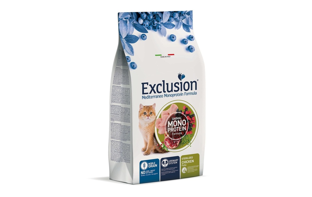 Exclusion Alimentation sèche Poulet stérilisé, 1.5 kg