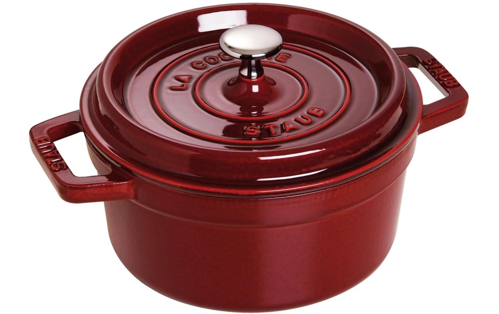 Staub Rôtisseur Cocotte 22 cm, Rouge bordeaux, 2.6 l
