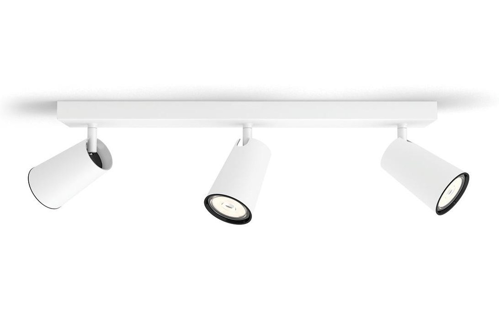 Philips Spot encastré Paisley, 3 x GU10, 5.5 W, blanc