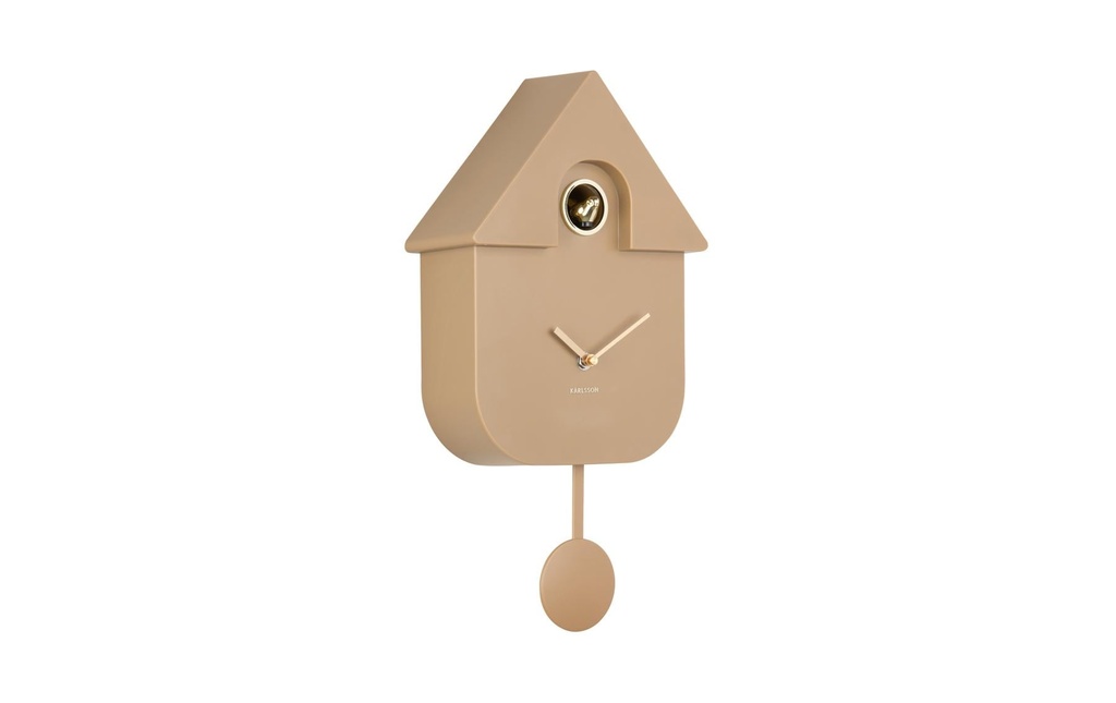 KARLSSON Horloge murale Modern Cuckoo Oro Mocha Brown