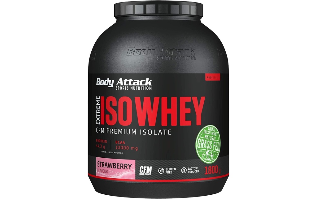 Body Attack Poudre Extreme Iso Whey Professional Fraise 1800 g