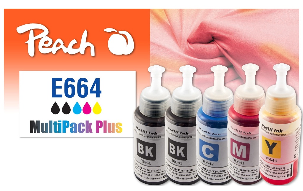 Peach Encre Canon CISS T664 Multi-Pack C, M, Y, BK