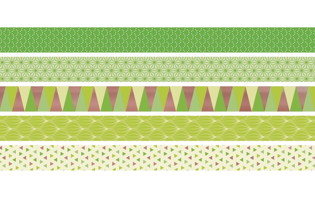 Heyda Ruban Washi Triangle Lime Vert