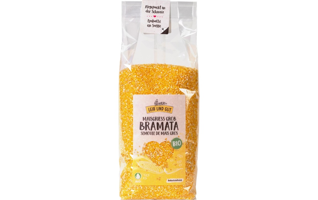 Leib und Gut Semoule de maïs biologique Bramata grossière 500 g