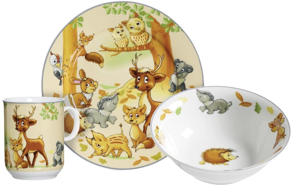 Ritzenhoff & Breker Service de table pour enfants Animaux de la forêt 3 pièces