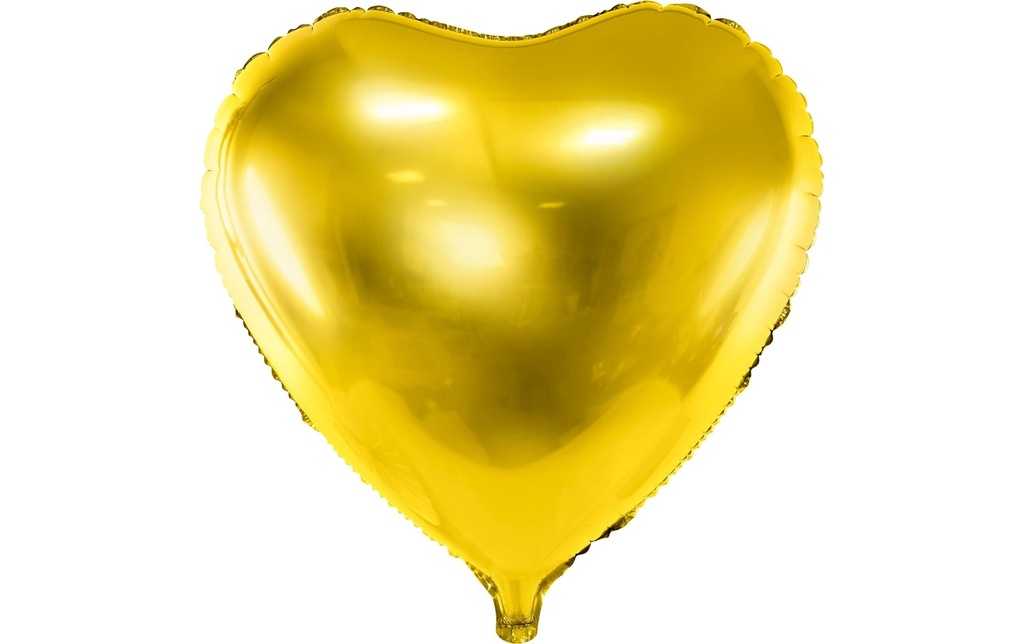 Partydeco Ballon en aluminium Cœur Doré