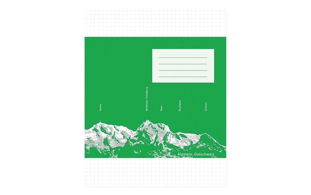 ingold-biwa Cahier d'école E5, À carreaux, Vert, 25 pièces