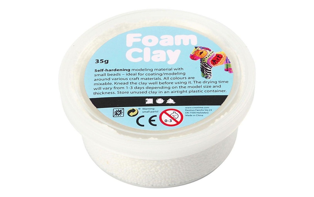 Creativ Company Matière à modeler Foam Clay 35 g Blanc