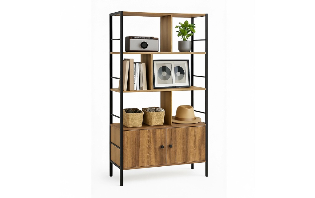 relaxdays Étagère 154.5 x 74 cm Marron clair