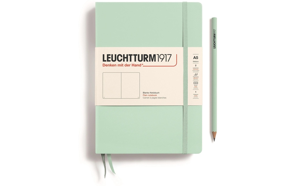 Leuchtturm Bloc-notes Medium A5, Vierge, Menthe
