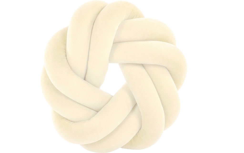 Tiseco Coussin Knot 30 x 30 cm, Ivoire