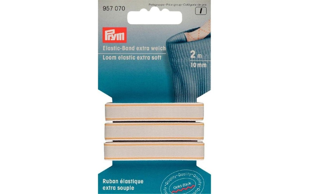 Prym Bande élastique Blanc, 2 m x 10 mm