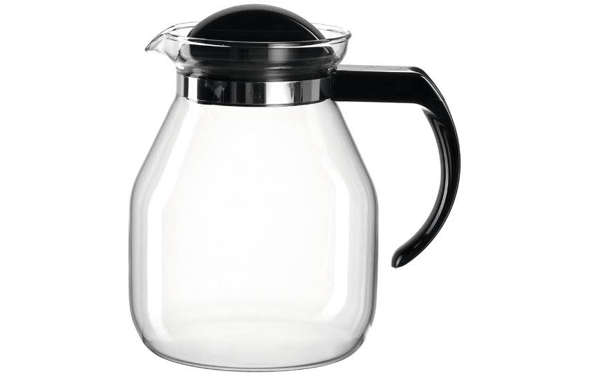 Montana Théière Content 1.25 l, Transparent/Noir