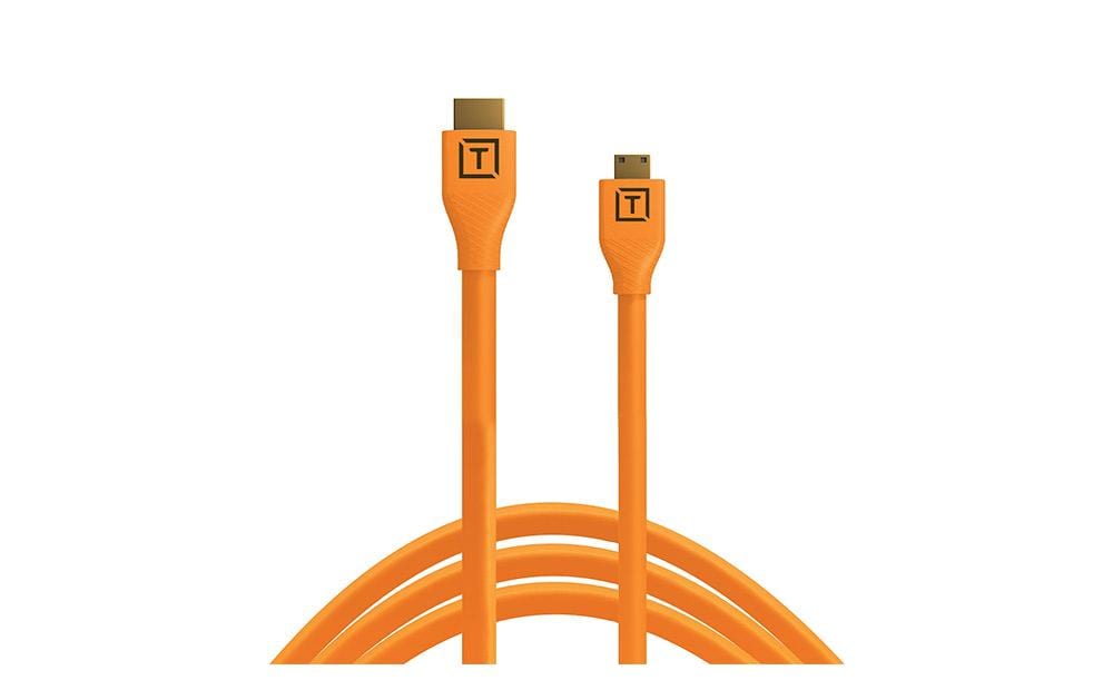 Tether Tools Câble TetherPro HDMI Mini vers HDMI 2.0, 4.6 m Orange