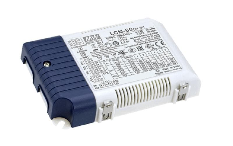 MeanWell LED driver LCM-60W, 3in1 dimmable, 500-1400mA, Single Color