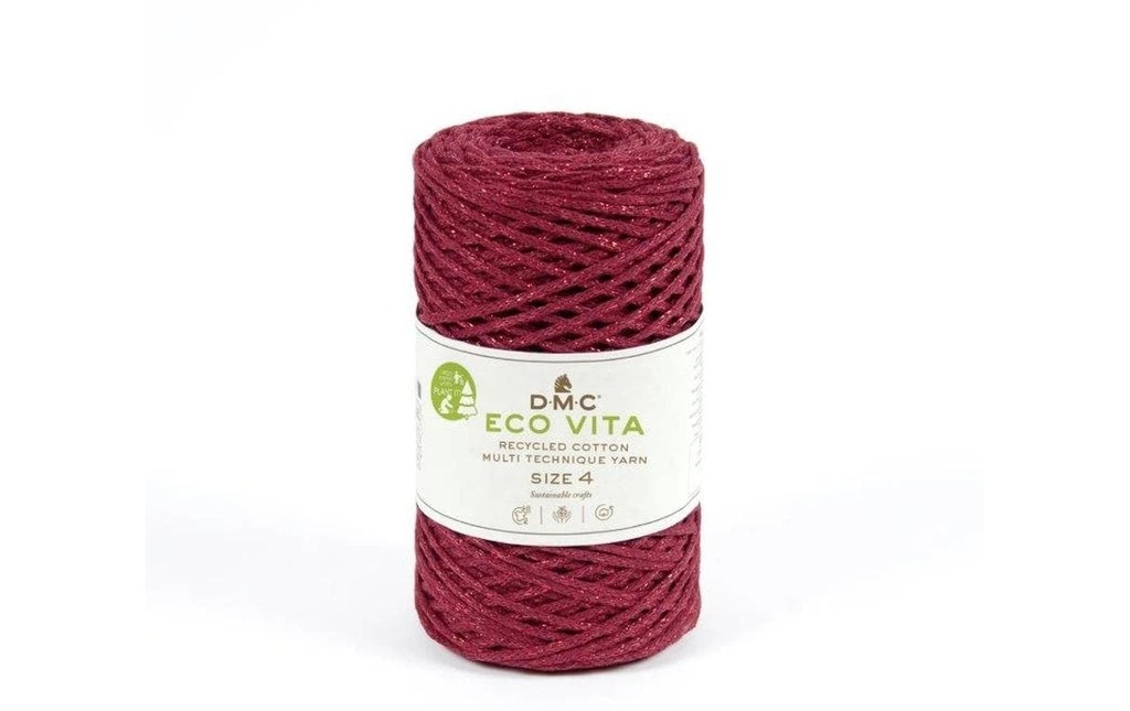 DMC Laine Nova Vita 2.5 mm, 250 g, métallique Rouge