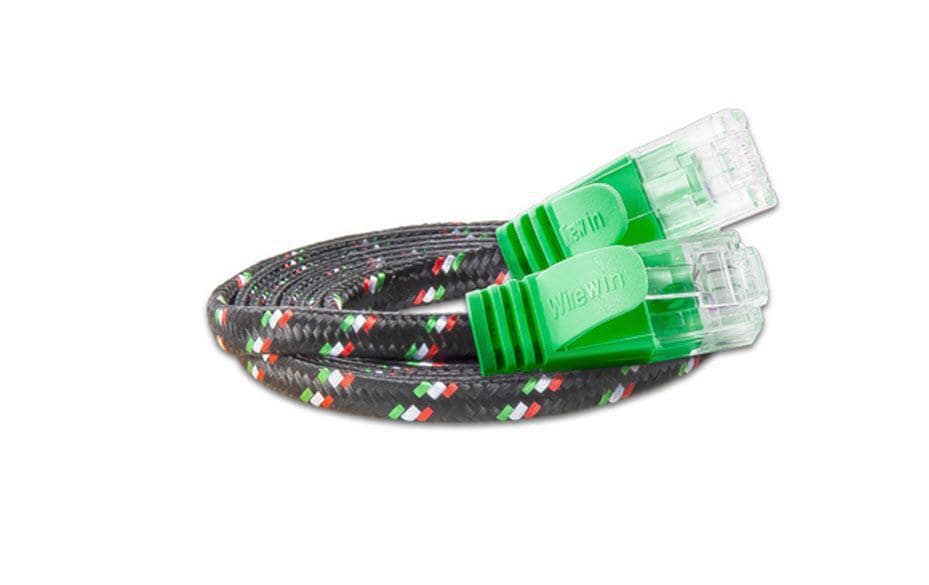 SLIM Câble patch slim RJ-45 - RJ-45, Cat 6, UTP, 0.25 m, Vert