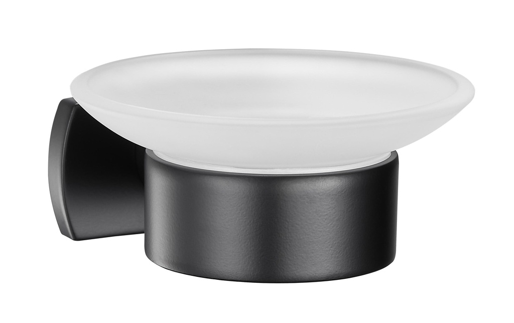 BIASCA Porte-verre verre, noir mat