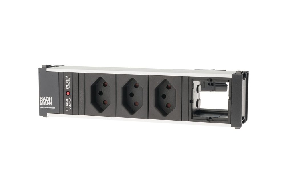 Bachmann Bloc multiprises d’encastrement CONI 3x T13, 1x ABD 3x T13 - 1x ABD