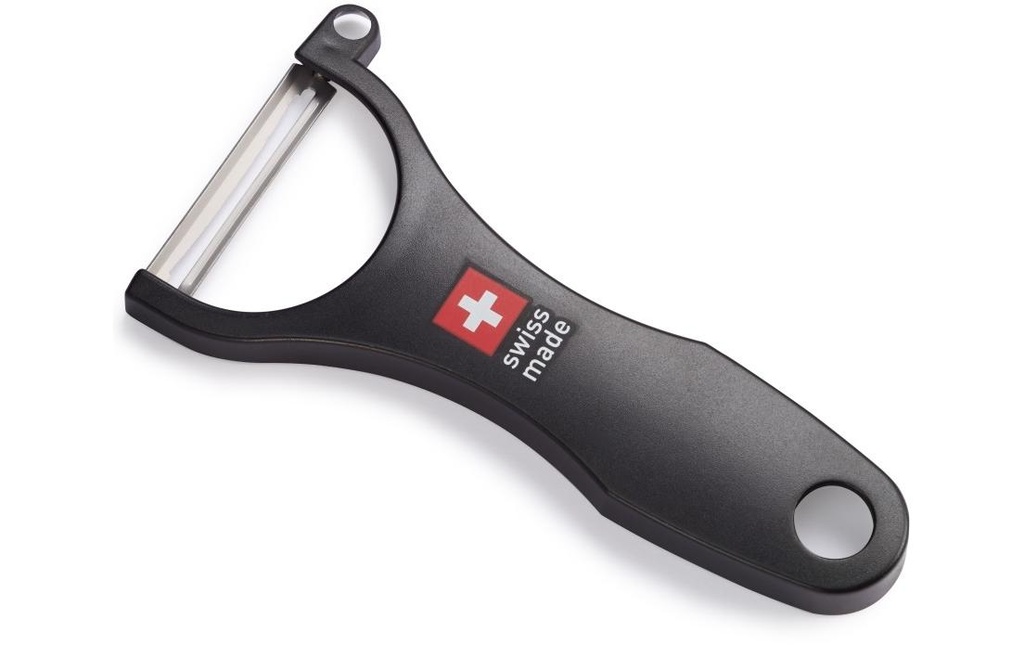 Kisag Couteau économe Croix suisse universelle Noir