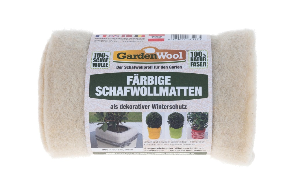 GardenWool Tapis de protection hivernale 2 x 0,2 m Blanc