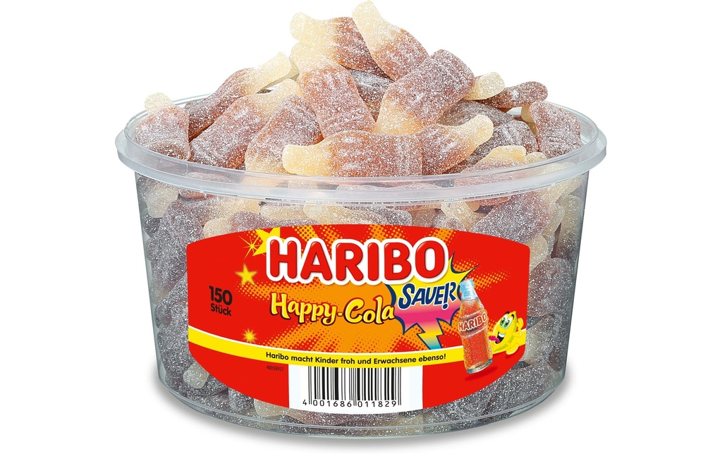 Haribo Bonbons gommeux Happy Cola Acid Boîte 1200 g