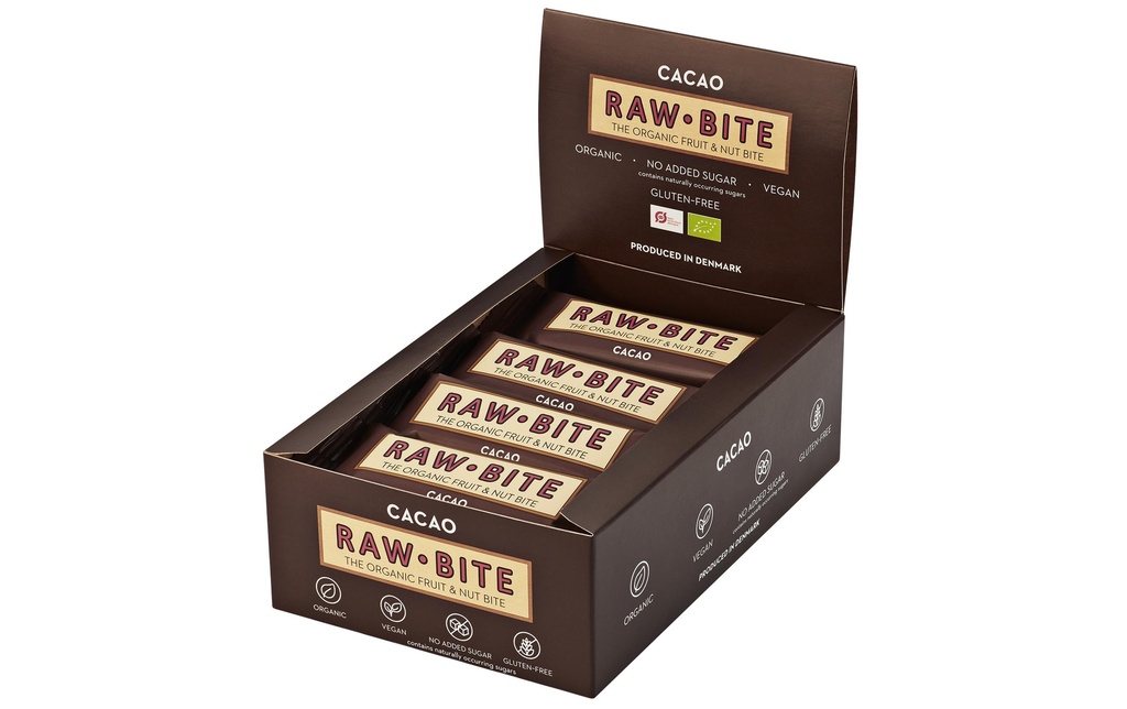 Rawbite Barre Cacao cru bio 12 x 50 g