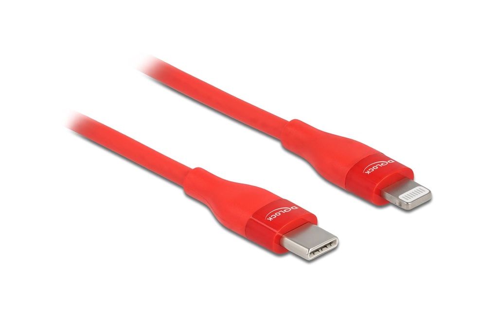 Delock Câble USB USB-C - Lightning 1 m, Rouge