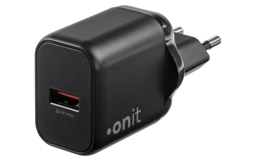 onit Chargeur mural USB Single 1A 20 W GaN Noir