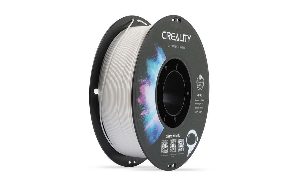 Creality Filament TPU, Blanc, 1.75 mm, 1 kg