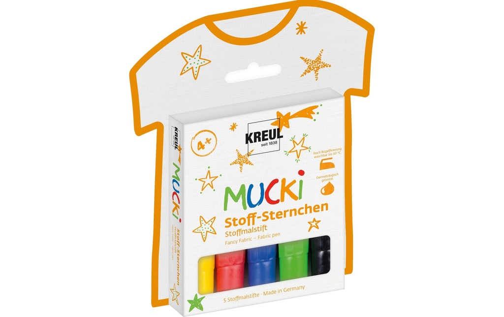 Kreul Peinture pour textile Mucki 5 pièces