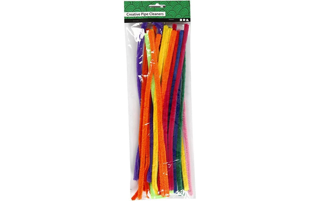 Creativ Company Fil-chenille 6 mm 50 pièces, diverses couleurs