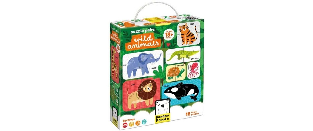 Banana Panda Puzzle Couples Animaux sauvages Carton