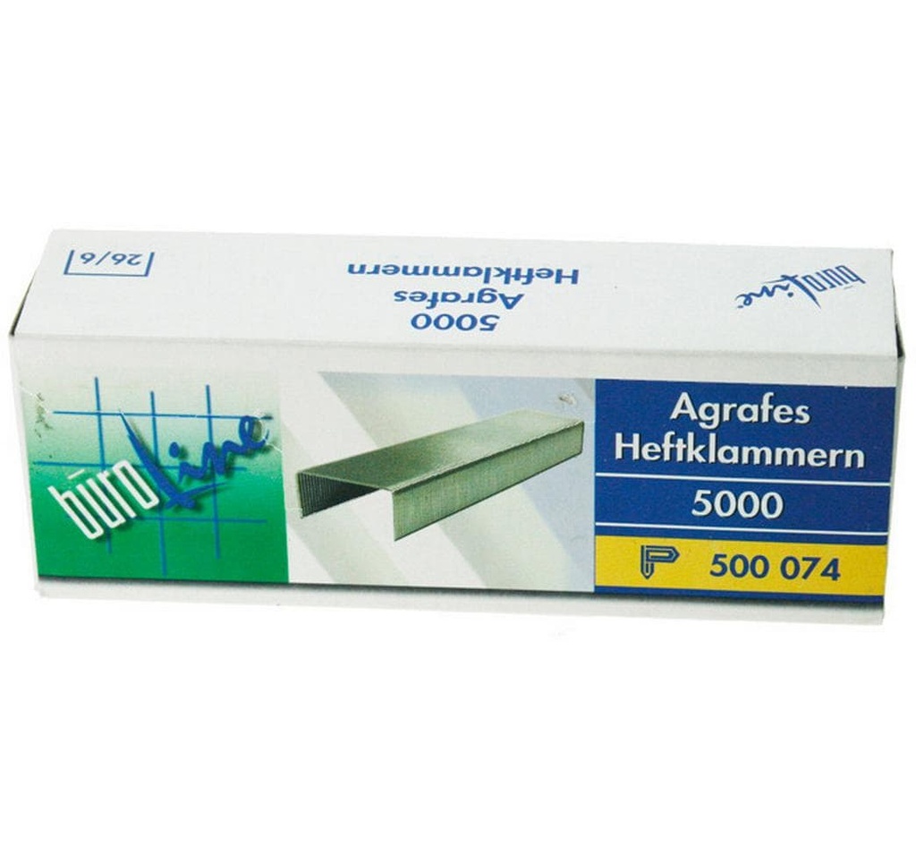 Büroline Agrafe 26/6 mm 5000 Pièce/s