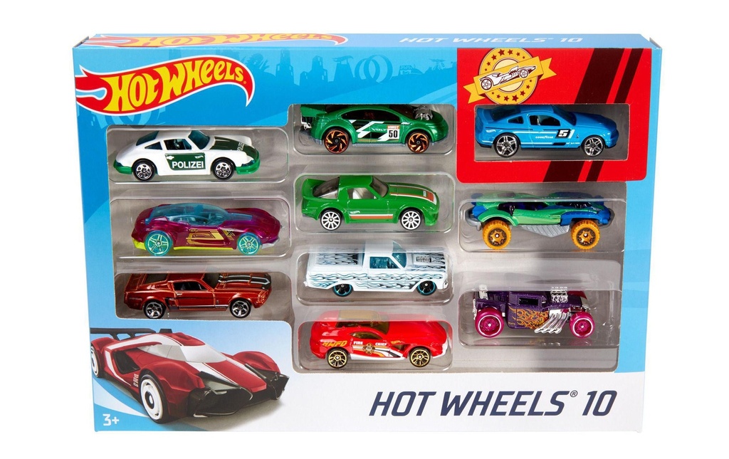 Hot Wheels Action Cars Lot de 10 cadeaux