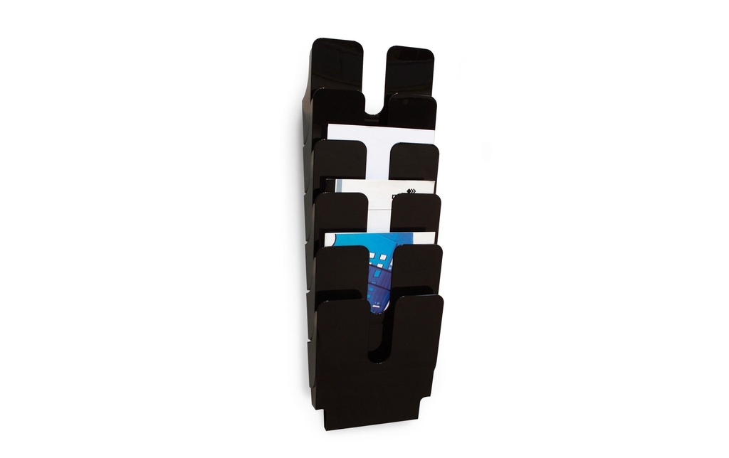 DURABLE Présentoir de prospectus Flexiplus 6 A4, noir
