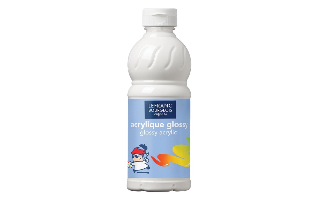 LEFRANC Peinture acrylique Glossy 500 ml, Blanc