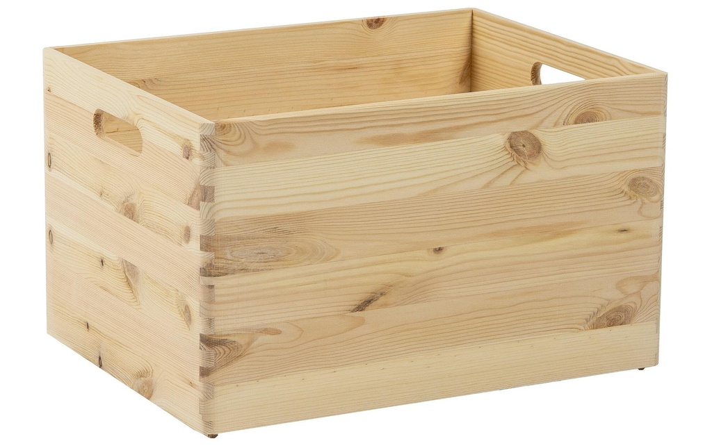 Holz Zollhaus Caisse de rangement Pin 30 x 23 x 40 cm, Brun