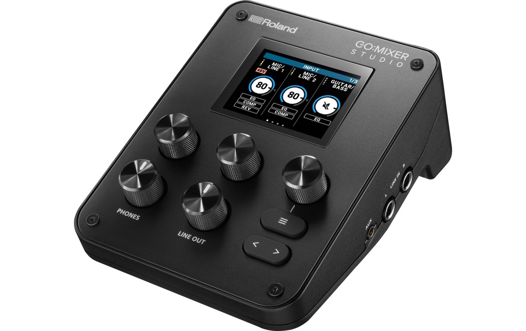 Roland Table de mixage GO:MIXER Studio, Interface audio USB-C, noir