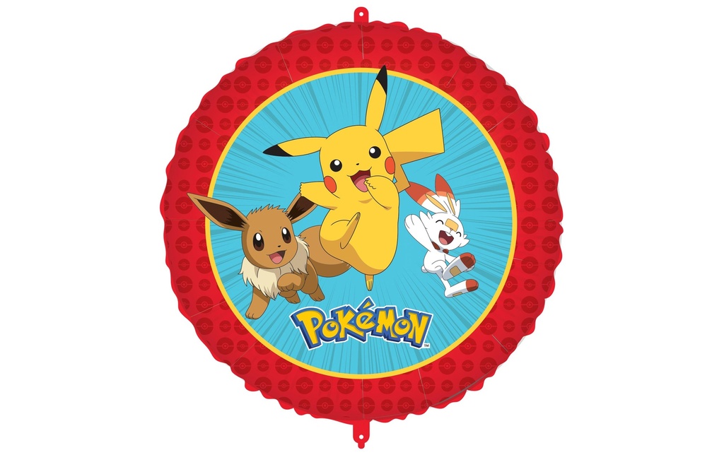 We fiesta Party Ballon en aluminium Pokémon 46 cm, Bleu/Rouge