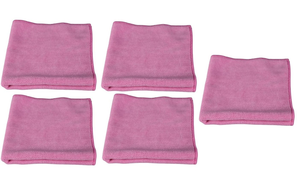 Edi Baur Chiffon de nettoyage en microfibre Long Life 5 Pièce/s, Rouge