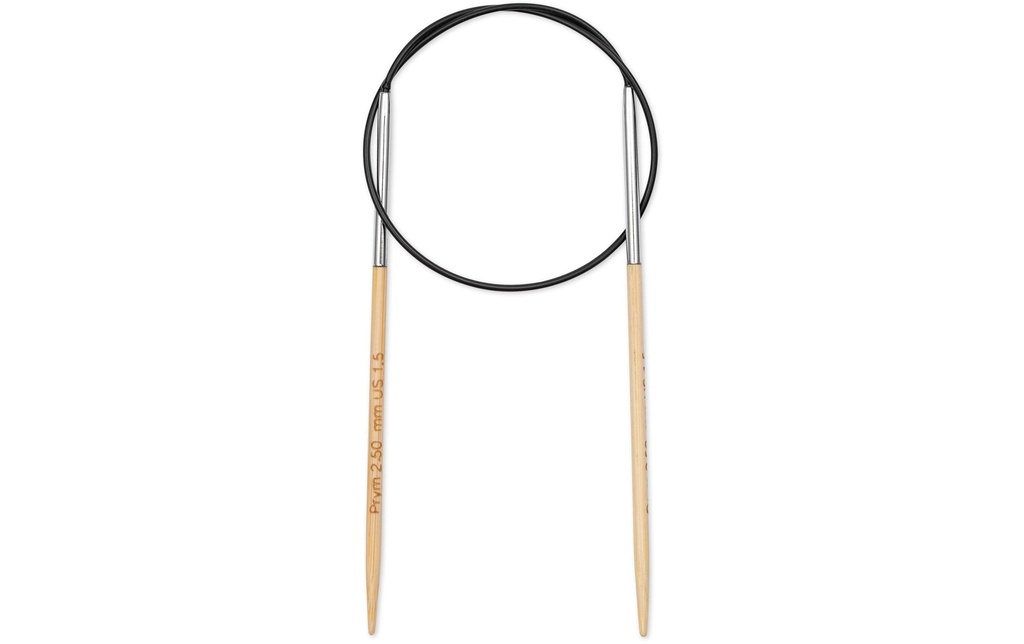 Prym 1530 Aiguille à tricoter circulaire BAMBUS 2.50 mm, 40 cm