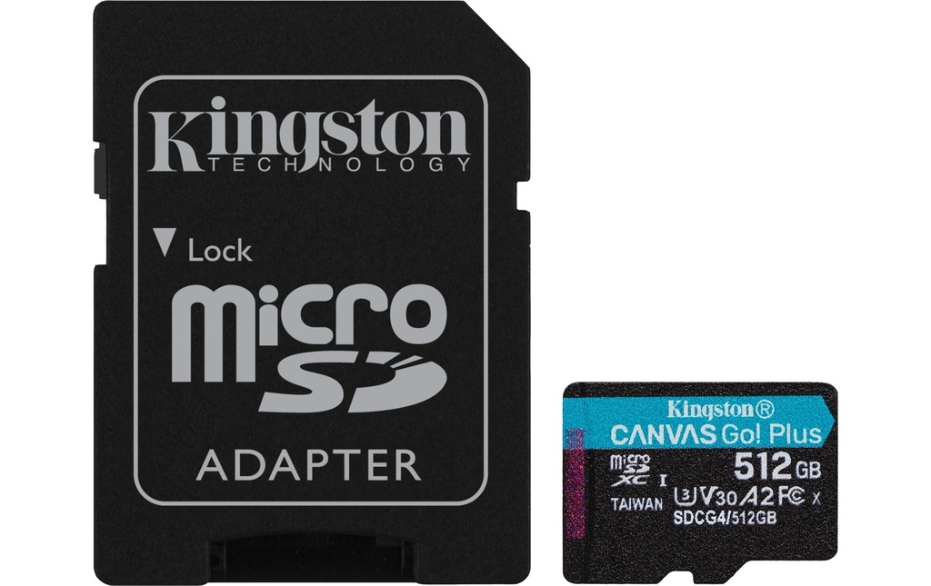 Kingston Carte microSDXC Canvas Go! Plus 512 GB